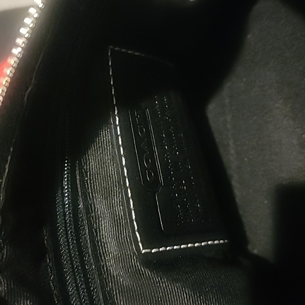 Coach Red and Gray Plaid Shoulder Bag - Picture 3 of 6